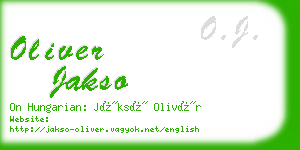 oliver jakso business card